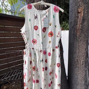 Pepaloves Floral & Bunny Midi Dress – Size L (NWT)